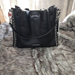 Michael Kors Black Leather Chain Shoulder Bag